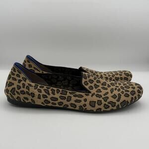 Rothy's Leopard Print Slip-On Loafers - Tan & Black